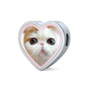 Cute Snoopy Cat Print Heart Charm Leather Woven Bracelet-Free Shipping - Deruj.com