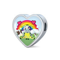 Cute Cow Print Heart Charm Leather Bracelet-Free Shipping - Deruj.com
