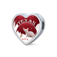 Sphynx Cat Print Heart Charm Leather Bracelet-Free Shipping - Deruj.com