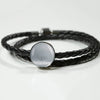 Cute Dog Print Circle Charm Leather Bracelet-Free Shipping - Deruj.com