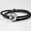 South African Mastiff (Boerboel) Dog Print Circle Charm Leather Bracelet-Free Shipping - Deruj.com