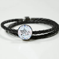 Amazing Percheron Horse Print Circle Charm Leather Bracelet-Free Shipping - Deruj.com