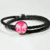 Devon Rex Cat Print Circle Charm Leather Bracelet-Free Shipping - Deruj.com