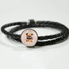 Brussels Griffon Print Circle Charm Leather Bracelet-Free Shipping - Deruj.com