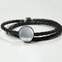 Lovely Cats Print Circle Charm Leather Bracelet-Free Shipping - Deruj.com