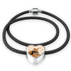 Airedale Terrier Print Luxury Heart Charm Leather Bracelet-Free Shipping - Deruj.com
