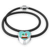 Maltese Dog Print Heart Charm Christmas Special Leather Bracelet-Free Shipping - Deruj.com
