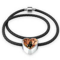 Hovawart Dog Print Heart Charm Braided Bracelet-Free Shipping - Deruj.com