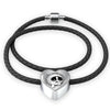 Cute Pet Art Print Heart Charm Leather Bracelet-Free Shipping - Deruj.com