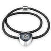 Italian Greyhound Dog Print Heart Charm Leather Bracelet-Free Shipping - Deruj.com