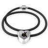 Scottish Terrier Print Heart Charm Leather Bracelet-Free Shipping - Deruj.com