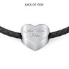 Greyhound Dog Art Print Heart Charm Leather Woven Bracelet-Free Shipping - Deruj.com