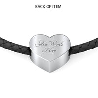 Unicorn Rainbow Print Heart Charm Leather Bracelet-Free Shipping - Deruj.com