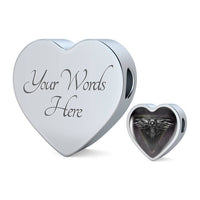 Amazing Eagle Print Heart Charm Leather Woven Bracelet-Free Shipping - Deruj.com