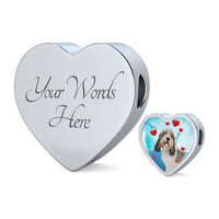 Petit Basset Griffon Vendeen Print Heart Charm Braided Bracelet-Free Shipping - Deruj.com
