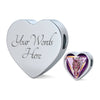 Horse Designer Art Print Heart Charm Leather Woven Bracelet-Free Shipping - Deruj.com