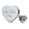 Siamese Fighting Fish Print Heart Charm Braided Bracelet-Free Shipping - Deruj.com