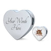 Amazing Cat Art Print Heart Charm Leather Woven Bracelet-Free Shipping - Deruj.com