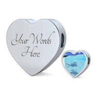 Fish Print Heart Charm Braided Bracelet-Free Shipping - Deruj.com