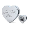 Cute Dog Art Print Heart Charm Leather Bracelet-Free Shipping - Deruj.com
