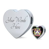 Colorful Cat Print Heart Charm Leather Woven Bracelet-Free Shipping - Deruj.com