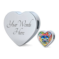 Colorful French Bulldog Heart Charm Leather Woven Bracelet-Free Shipping - Deruj.com
