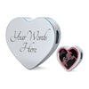 Horse Pink Art Print Heart Charm Leather Woven Bracelet-Free Shipping - Deruj.com