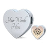 Maltese Dog Vector Art Print Heart Charm Leather Woven Bracelet-Free Shipping - Deruj.com