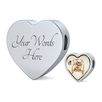 Lovely Bengal Cat Print Heart Charm Leather Woven Bracelet-Free Shipping - Deruj.com