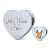 Basenji Dog Print Heart Charm Leather Bracelet-Free Shipping - Deruj.com