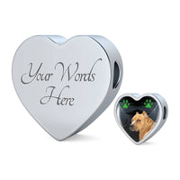 Staffordshire Bull Terrier Print Heart Charm Braided Bracelet-Free Shipping - Deruj.com