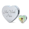 Anatolian Shepherd Dog Print Heart Charm Leather Bracelet-Free Shipping - Deruj.com