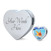 Comet Fish Print Heart Charm Leather Bracelet-Free Shipping - Deruj.com