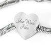 Shar Pei Print Heart Charm Steel Bracelet-Free Shipping - Deruj.com