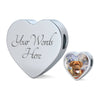 Dogue De Bordeaux Print Heart Charm Steel Bracelet-Free Shipping - Deruj.com