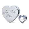 Cute Cat In Denim Print Heart Charm Steel Bracelet-Free Shipping - Deruj.com