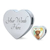 Cute Wirehaired Vizsla Print Heart Charm Steel Bracelet-Free Shipping - Deruj.com