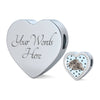 Irish Wolfhound Dog Print Heart Charm Steel Bracelet-Free Shipping - Deruj.com