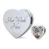 Dandie Dinmont Terrier Print Heart Charm Steel Bracelet-Free Shipping - Deruj.com