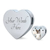 Cardigan Welsh Corgi Print Heart Charm Steel Bracelet-Free Shipping - Deruj.com