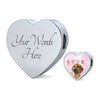 Rhodesian Ridgeback Dog Print Heart Charm Steel Bracelet-Free Shipping - Deruj.com
