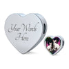 Devon Rex Cat Print Heart Charm Steel Bracelet-Free Shipping - Deruj.com