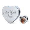 Rhodesian Ridgeback Print Heart Charm Steel Bracelet-Free Shipping - Deruj.com