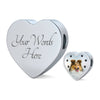 Shetland Sheepdog Print Heart Charm Steel Bracelet-Free Shipping - Deruj.com