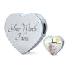 LaPerm Cat Print Heart Charm Steel Bracelet-Free Shipping - Deruj.com