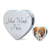 Dalmatian Dog Print Heart Charm Steel Bracelet-Free Shipping - Deruj.com