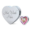 Campbell Dwarf Hamster Print Heart Charm Steel Bracelet-Free Shipping - Deruj.com