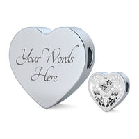 Paws Print Heart Charm Steel Bracelet-Free Shipping - Deruj.com