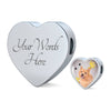 Norwich Terrier Print Heart Charm Steel Bracelet-Free Shipping - Deruj.com