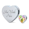 Cute Russian Blue Cat Print Heart Charm Steel Bracelet-Free Shipping - Deruj.com